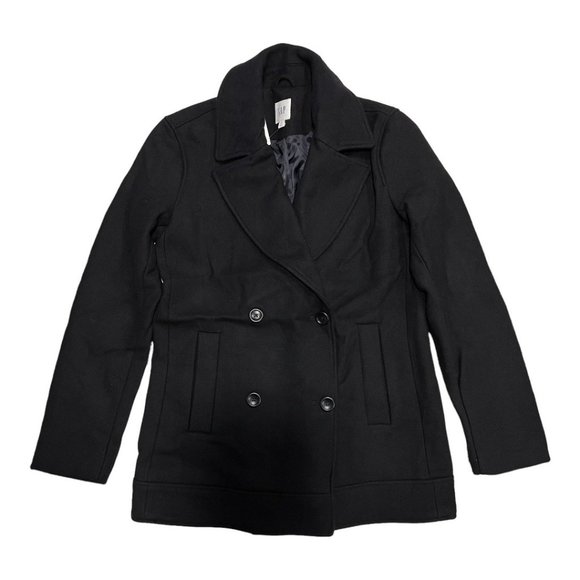 GAP Jackets & Blazers - NWT GAP Women's Peacoat LARGE Black #74698